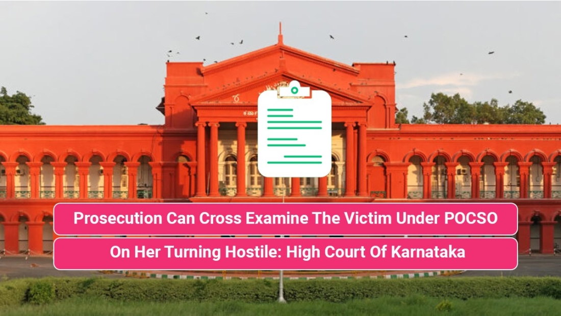 Prosecution Can Cross Examine The Victim Under POCSO