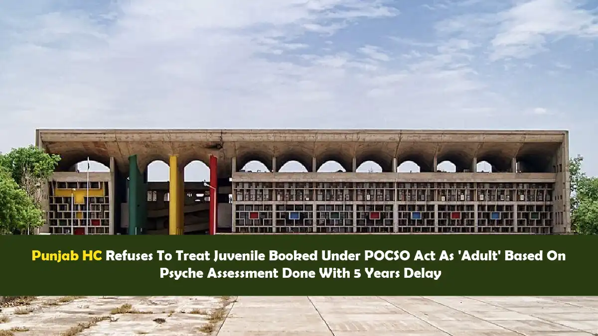 Punjab High Court refuses to treat juvenile as adult in POCSO case