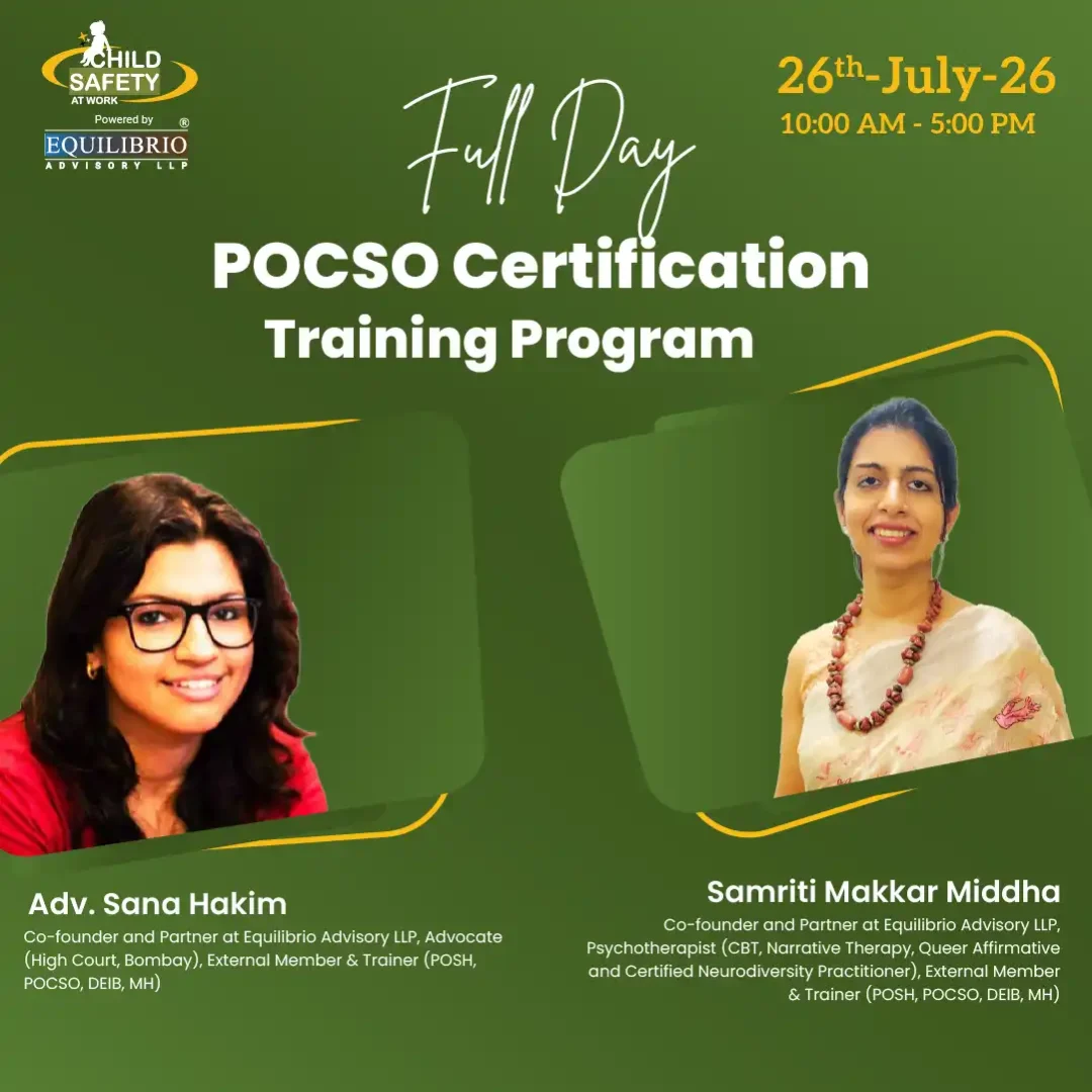 Full Day POCSO Certification Training Program - 26th July 2026