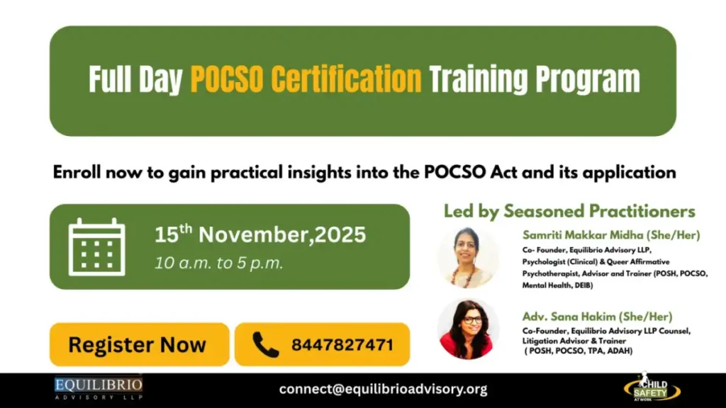 Full Day POCSO Certification Training Program – 15th Nov 2025