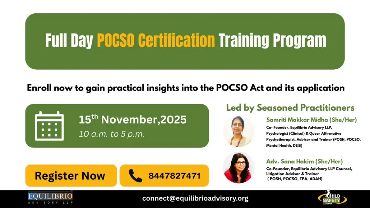 Full Day POCSO Certification Training Program - 15th Nov 2025