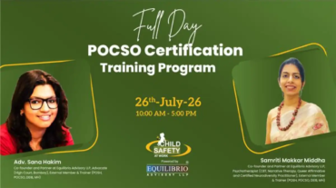 An online POCSO certification training session where legal and child protection experts discuss child sexual abuse, child safety, and reporting mechanisms