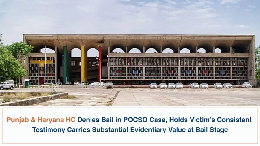 Punjab & Haryana HC Denies Bail in POCSO Case, Holds Victim’s Consistent Testimony Carries Substantial Evidentiary Value at Bail Stage